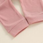 MAHUAOYIXI Toddler Infant Baby Girl Fall Winter Clothes 2Pcs Set Long Sleeve Sweatshirt Pullover Tops Jumper Letter Embroidered Ruffled + Elastic Waist Pants Trousers Outfit Tracksuit - Image 7