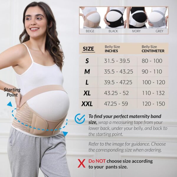 Neotech Care Pregnancy Belly Band, Maternity Belt Support for Back, Abdomen & Pelvis | Pregnancy Must Have for Pregnant Women - Image 2