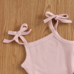 Baby Girl Leopard Print Outfits Tank Top Onesies Ribbed Halter Romper Bodysuit Shorts Bloomers Summer Clothes Set - - 12-18 Months - Image 3