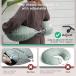 DancesCat Versatile Plus Size Breastfeeding Pillows, Adjustable Breast Feeding Pillow, XXL Nursing Pillow, Baby Feeding Pillow, Maternity Pillow for Side Sleeping with Upgraded Velvet Removable Cover - Image 3