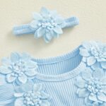 ZZLBUF Newborn Infant Baby Girl Fall Clothes Set Flower Lace Long Sleeve Tutu Romper Dress Headband 2Pcs Outfits - Image 4