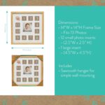 Kate & Milo My First Year Picture Frame, Baby's First Twelve Months Photo Collage and Gender Neutral Keepsake, Ideal for Baby Shower, New Mom Gift and Nursery Decor, Wood - Image 4