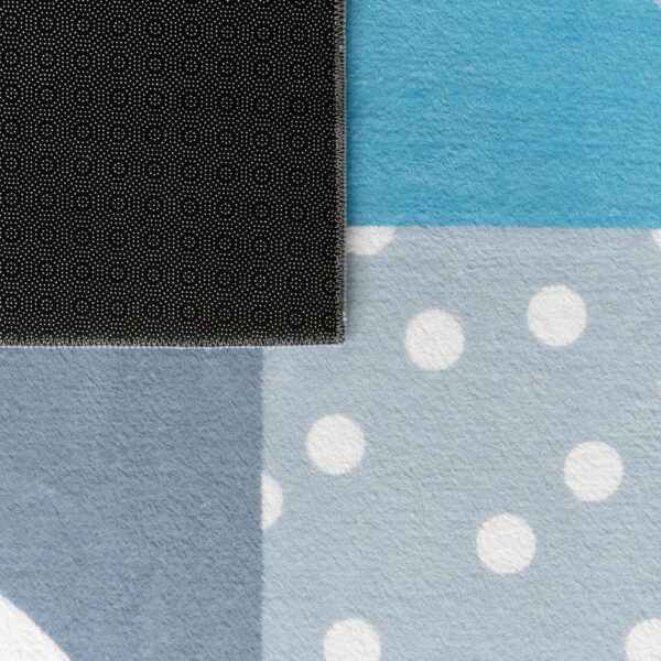 TT Home Nursery Rug Carpet Boy Girl Kids Carpet Baby Hearts Pastel, colour:Grey Beige Blue, Size:80x150 cm - Image 5