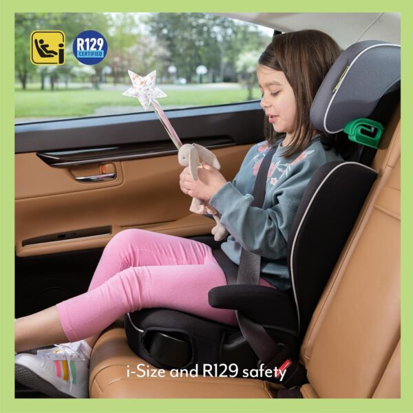 Graco Logico L i-Size R129 Highback Booster car seat with cupholders, Suitable from 100-150cm (approx. 3.5 to 12 years), Midnight fashion - Image 5