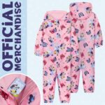 Bluey Puddle Suit for Girls Waterproof Overalls All in One Rainsuit Kids with Hood Fleece Lined Outdoor Lightweight Rainwear for Outdoor Play Travel - Image 5