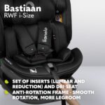 Lionelo Bastiaan RWF i-Size Isofix Car Seat Security & Comfort Ages 0-12 with Advanced i-Size Safety Standards, 360° Swivel, Side Protection, Rear-Facing Option, Adjustable Headrest & Recliner - Image 6
