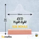 Beecreative Woodland Night Light with Childs Name, Personalised Woodland Nursery Decor Star Night Light Lamp, New Baby Newborn Christening Gifts for Boys Girls - Image 5