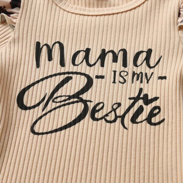 Baby Girl Clothes Ruffle Short Sleeve Top Leopard Print Skirt Set - Image 5