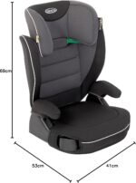 Graco Logico L i-Size R129 Highback Booster car seat with cupholders, Suitable from 100-150cm (approx. 3.5 to 12 years), Midnight fashion - Image 9