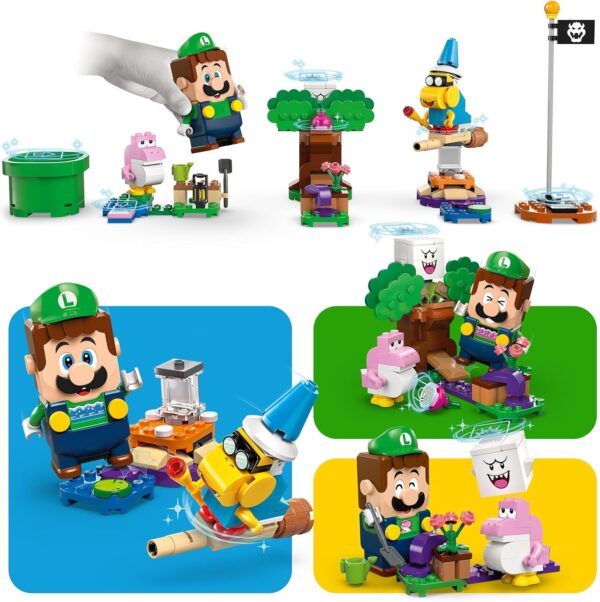 LEGO Super Mario Adventures with Interactive Luigi Toy, Nintendo Gift for 6 Plus Year Old Boys, Girls and Gamers, Garden Playset for Kids, with Pink Baby Yoshi Figure, 71440 - Image 6