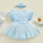 ZZLBUF Newborn Infant Baby Girl Fall Clothes Set Flower Lace Long Sleeve Tutu Romper Dress Headband 2Pcs Outfits - Image 3