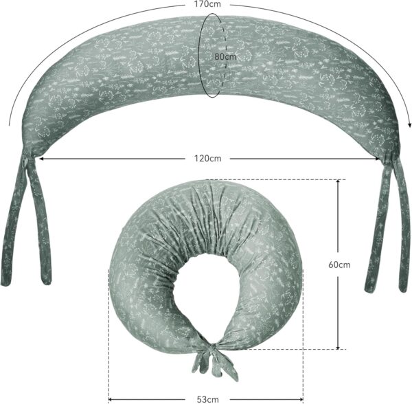 DancesCat Versatile Plus Size Breastfeeding Pillows, Adjustable Breast Feeding Pillow, XXL Nursing Pillow, Baby Feeding Pillow, Maternity Pillow for Side Sleeping with Upgraded Velvet Removable Cover - Image 9