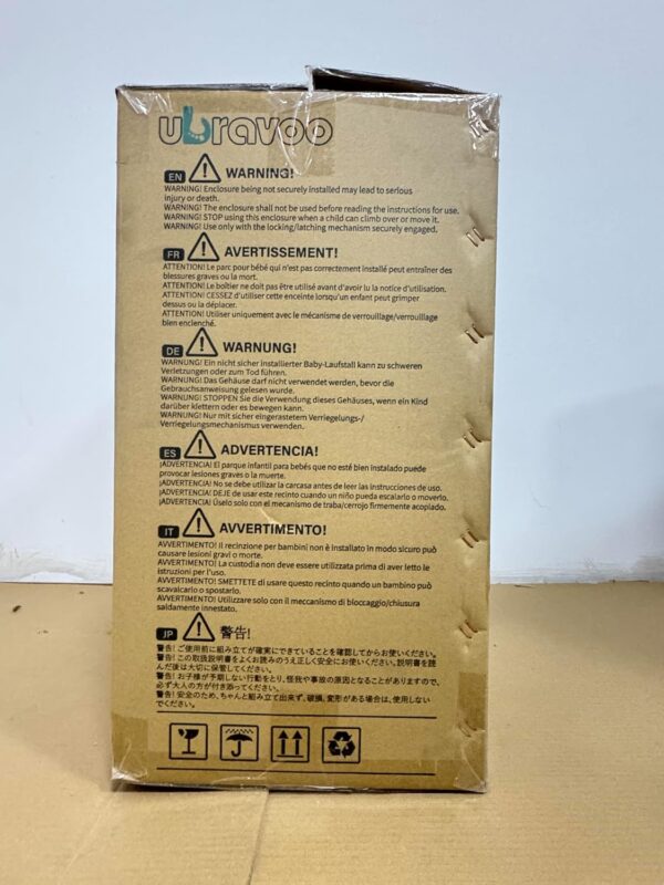 UBRAVOO Large Playpen for Baby and Toddlers, Foldable Baby Playpen Kids Activity Centre Safety Play Yard Home Indoor Outdoor (18-Panel, Grey - Image 10