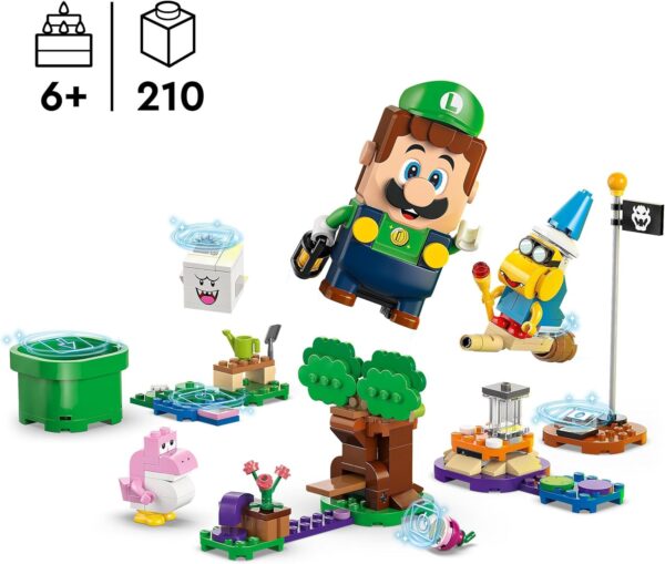 LEGO Super Mario Adventures with Interactive Luigi Toy, Nintendo Gift for 6 Plus Year Old Boys, Girls and Gamers, Garden Playset for Kids, with Pink Baby Yoshi Figure, 71440 - Image 3