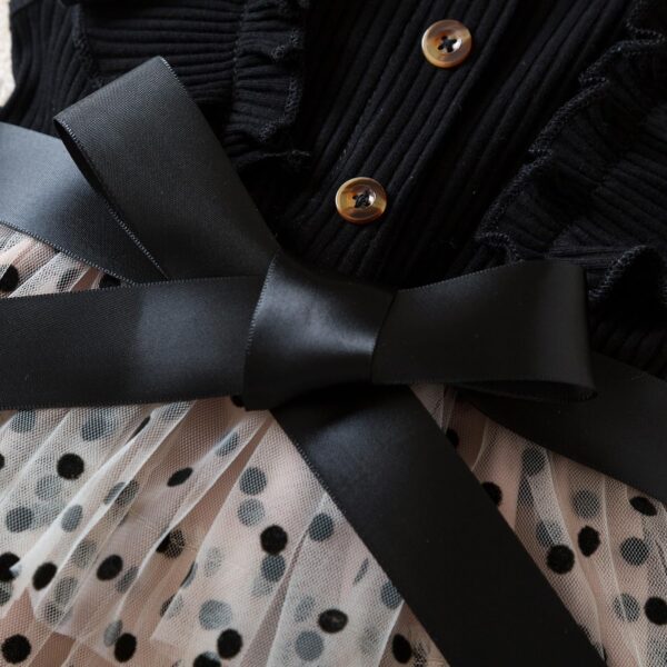 NNJXD Baby Girl Casual Dress Polka Dots Toddler Girls Tulle Dresses - Image 4