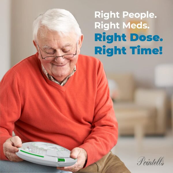 Pointells - Automatic Pill Dispenser with Sound Alarm for Timed Medicine Organizer - 28 Day Pill Dispenser Machine for Elderly with Alarm, Sound, Light - Timed Medication Dispenser Organizers - Image 7
