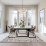 Topfinel Fluffy Rugs for Bedroom, Classic Oriental Design Boho Natural Grey Rugs 200x290 with Faux Wool Short Pile for Children Girls Boys - Image 2