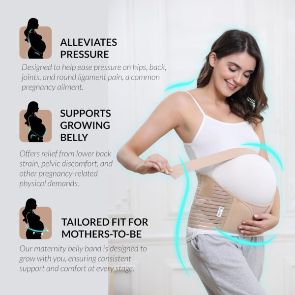 Neotech Care Pregnancy Belly Band, Maternity Belt Support for Back, Abdomen & Pelvis | Pregnancy Must Have for Pregnant Women - Image 3