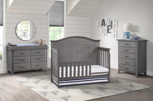 Soho Baby Chandler Crib to Toddler Bed Guard Rail Conversion Kit, Graphite Gray, GreenGuard Gold Certified - Image 4