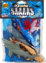Jumbo Playset - Shark from Deluxebase. Large Animal Figures Toy Set. Bag of large shark toys including a Great White Shark and Whale Shark. Perfect shark toys for boys and girls - Image 3