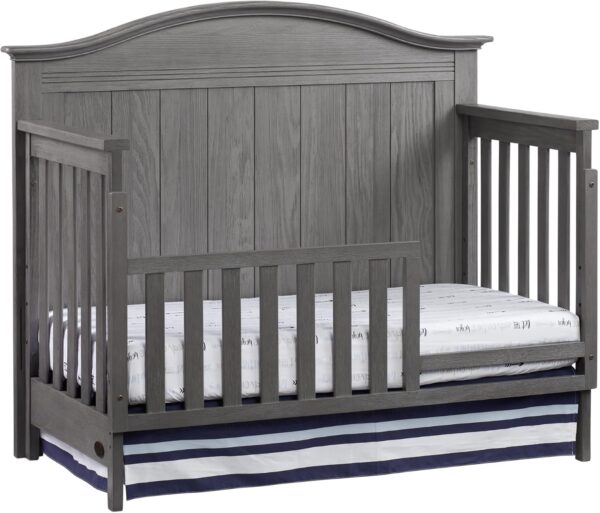 Soho Baby Chandler Crib to Toddler Bed Guard Rail Conversion Kit, Graphite Gray, GreenGuard Gold Certified - Image 2