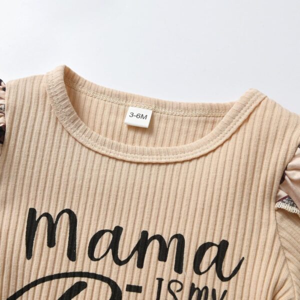 Baby Girl Clothes Ruffle Short Sleeve Top Leopard Print Skirt Set - Image 4