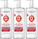 80% Alcohol Hand Sanitiser Rub - 3x 500ml - Kills 99% Bacteria, Germs - Sanitizer