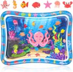 Sarsumir Tummy Time Water Mat, Inflatable Baby Water Mat for Infants & Toddlers, Early Development Activity Water Mat Baby Sensory for 3 6 9 12 Months Girls Boys, 66 x 50 cm, Blue