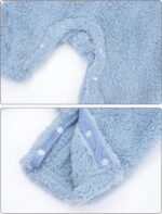 Infant Winter Buting Suit Newborn Baby Fleece Footie Cartoon Bunting Suit Warm Outfits for Baby Boy Girls Coveralls Blue 6-9 Months - Image 3