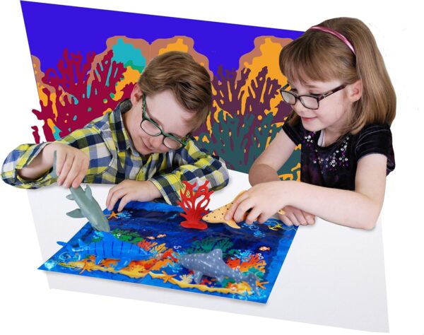 Jumbo Playset - Shark from Deluxebase. Large Animal Figures Toy Set. Bag of large shark toys including a Great White Shark and Whale Shark. Perfect shark toys for boys and girls - Image 2