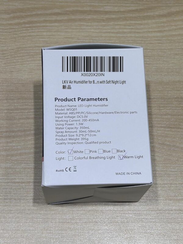 Humidifier for Bedroom Portable Personal Desktop USB Humidifiers with Soft Night Light, Waterless Auto Shut-Off for Home Baby Bedroom Office Travel (White) - Image 8