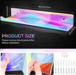 LINYAPRY 4 Packs Iridescent Acrylic Floating Shelves, 15.7 Inch Clear Acrylic Display Shelf Wall Mounted, Invisible Dolls Pop Display Shelves Wall Ledge Bookshelf for Kids Room Bathroom Dorm - Image 3