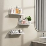 AIIKTOTA Floating Shelves, White Shelf Set of 3 Invisible Installation, Modern Decor Display Wall Shelves for Bathroom, Bedroom, Living Room, Kitchen, Office, etc, 40 x 15 x 1.5 cm - Image 8