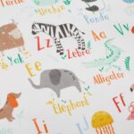 Happy Linen Company Girls Boys Kids Animal Alphabet ABC White Multicolour Toddler Cot Bed Reversible Duvet Cover Quilt Bedding Set with Pillow Case Bed Linen - Image 4