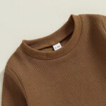 MAHUAOYIXI 2 Piece Set Toddler Boys Outfits Long Sleeve O Neck Sweatshirts Tops with Elastic Waist Cartoon Bear Sweatpants Tracksuit Set for Boys Clothes - Image 4