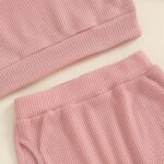 MAHUAOYIXI Toddler Infant Baby Girl Fall Winter Clothes 2Pcs Set Long Sleeve Sweatshirt Pullover Tops Jumper Letter Embroidered Ruffled + Elastic Waist Pants Trousers Outfit Tracksuit - Image 6