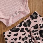 Baby Girl Leopard Print Outfits Tank Top Onesies Ribbed Halter Romper Bodysuit Shorts Bloomers Summer Clothes Set - - 12-18 Months - Image 4