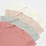 bistyle Baby Bodysuits Vests I Organic Cotton Short Sleeve Bodysuit for Boys and Girls Newborn Pack of 5 I Infant Toddlers Bodysuit in Cloth Bag - Image 4