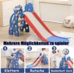 HENGMEI Kids Slide, Toddler Climber 3-in-1, Children Play Climbing Slide Set, Garden Climbing Frames Outdoor and Indoor for Children Age 1-3, Blue - Image 4