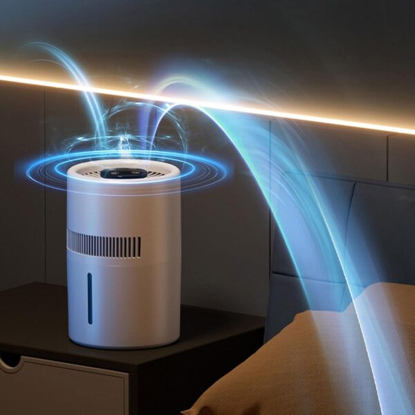 Topyond Air Purifier and Humidifier 2 in 1 5W, 4L Water Tank, Quiet Desktop Air Purifier for Office, Bedroom, Nursery with Cool Mist and Essential Oil Diffusing Function - Image 4