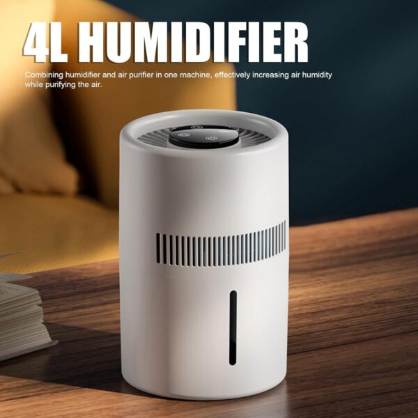 Topyond Air Purifier and Humidifier 2 in 1 5W, 4L Water Tank, Quiet Desktop Air Purifier for Office, Bedroom, Nursery with Cool Mist and Essential Oil Diffusing Function - Image 8