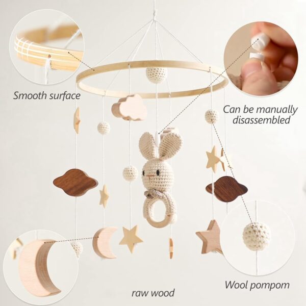 Lbvzxkad Baby Mobile for Crib Nursery Mobile Decor Soft Animal Mobile for Boy Baby Bed Toys Gifts High Guality - Image 5