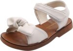 Daclay Girl's Sandals Soft Sole White Princess Comfortable Boys Kids Sandals