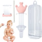 Pacifier Medicine Dispenser - Cute Baby Oral Syringe & Dispenser | Baby Feeding Utensils, Dropper Syringe, Medicine Pacifier for Liquid Medicine and Other Liquid Nutrients Tioheam