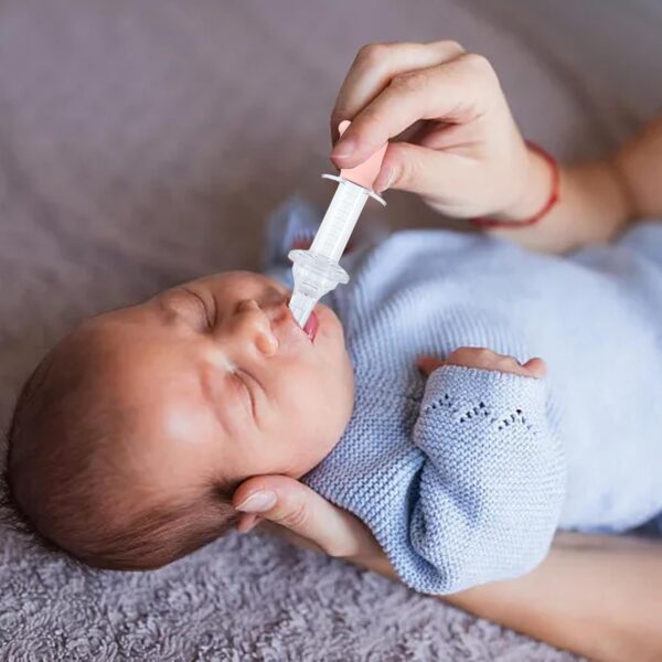 Pacifier Medicine Dispenser - Cute Baby Oral Syringe & Dispenser | Baby Feeding Utensils, Dropper Syringe, Medicine Pacifier for Liquid Medicine and Other Liquid Nutrients Tioheam - Image 3