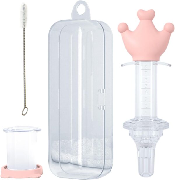 Pacifier Medicine Dispenser - Cute Baby Oral Syringe & Dispenser | Baby Feeding Utensils, Dropper Syringe, Medicine Pacifier for Liquid Medicine and Other Liquid Nutrients Tioheam - Image 7