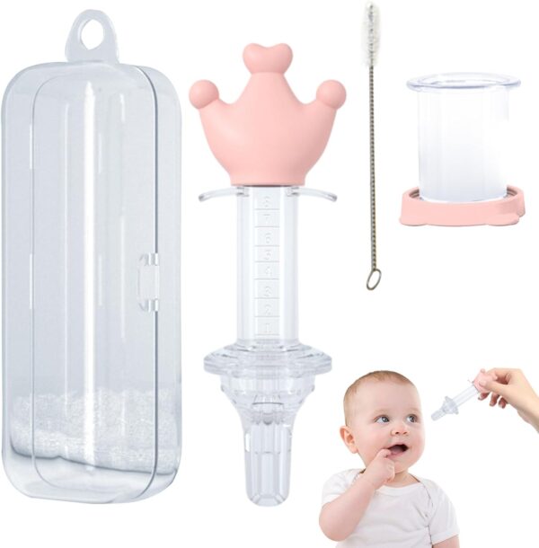 Pacifier Medicine Dispenser - Cute Baby Oral Syringe & Dispenser | Baby Feeding Utensils, Dropper Syringe, Medicine Pacifier for Liquid Medicine and Other Liquid Nutrients Tioheam - Image 9