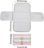 Lueear Portable Diaper Changing Pad | Waterproof Washable Diaper Changing Pad Portable Foldable,Classic Stripes Lightweight Baby Changing Pad for Dads Moms - Image 5