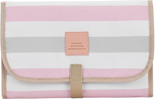 Lueear Portable Diaper Changing Pad | Waterproof Washable Diaper Changing Pad Portable Foldable,Classic Stripes Lightweight Baby Changing Pad for Dads Moms - Image 9