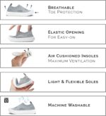 JAN & JUL Baby Toddlers Kids Boys Girls Light-Weight Breathable Breeze Knit Sneakers, Non-Slip Air Cushion Soles, Slip-on Shoes - Image 3